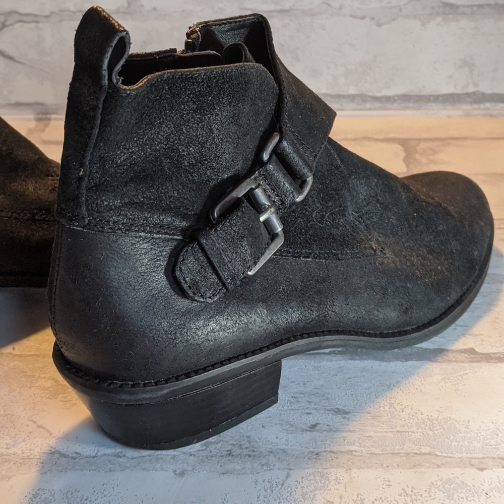 Black leather boots